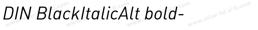 DIN BlackItalicAlt bold字体转换